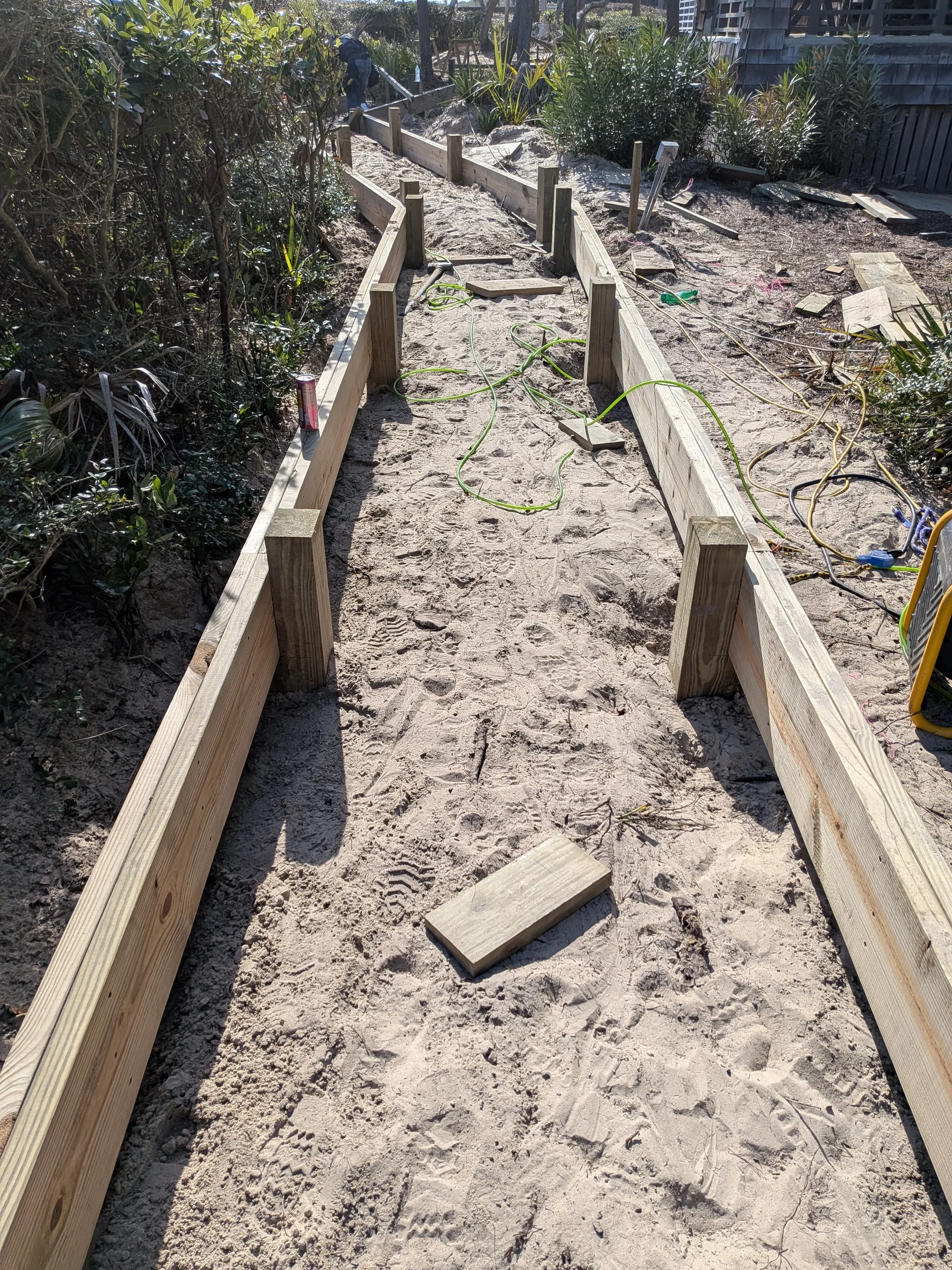 Coastal boardwalk project view